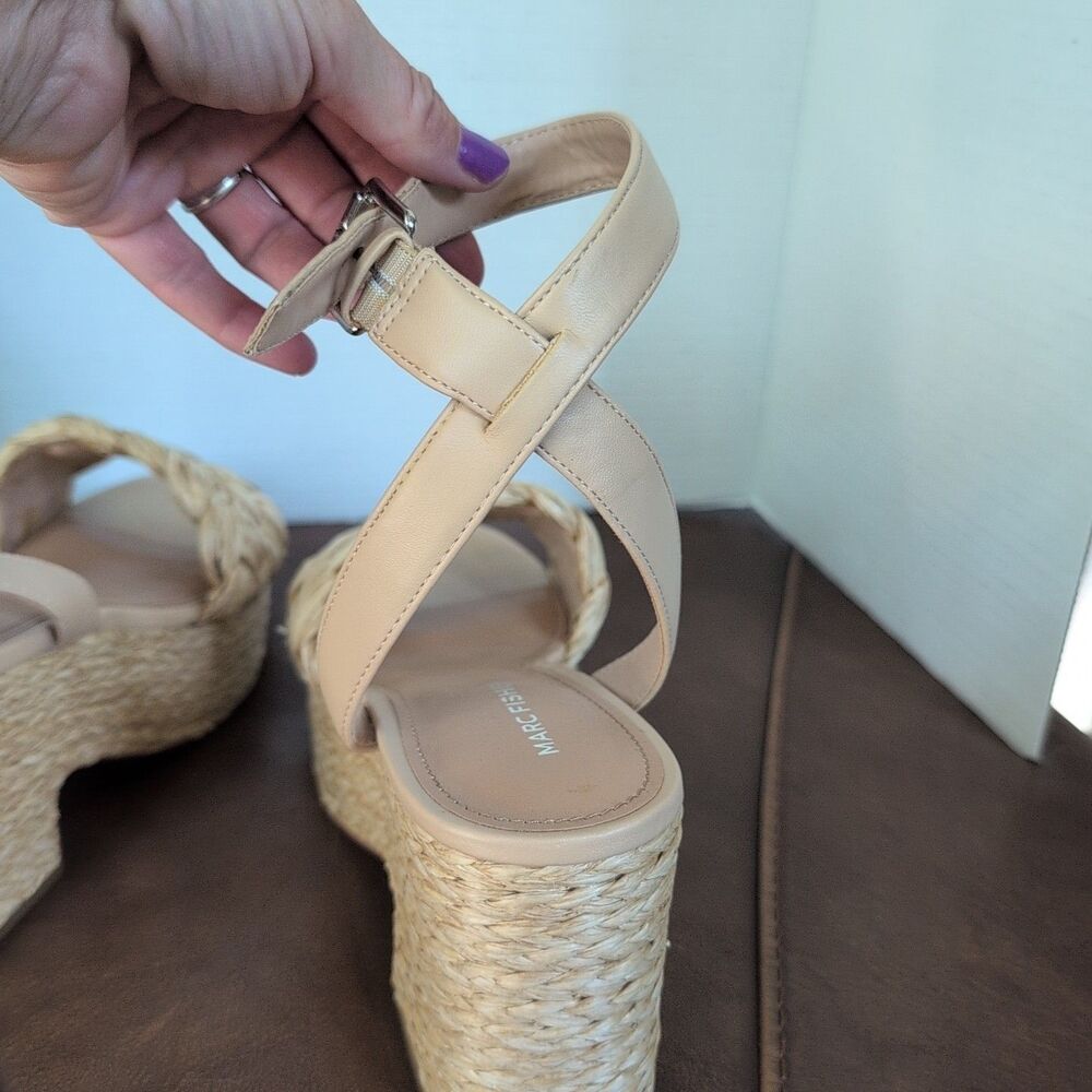 Marc Fisher Steel Platform Sandal, Women's Size 10M, Light Natural New - Picture 10 of 15